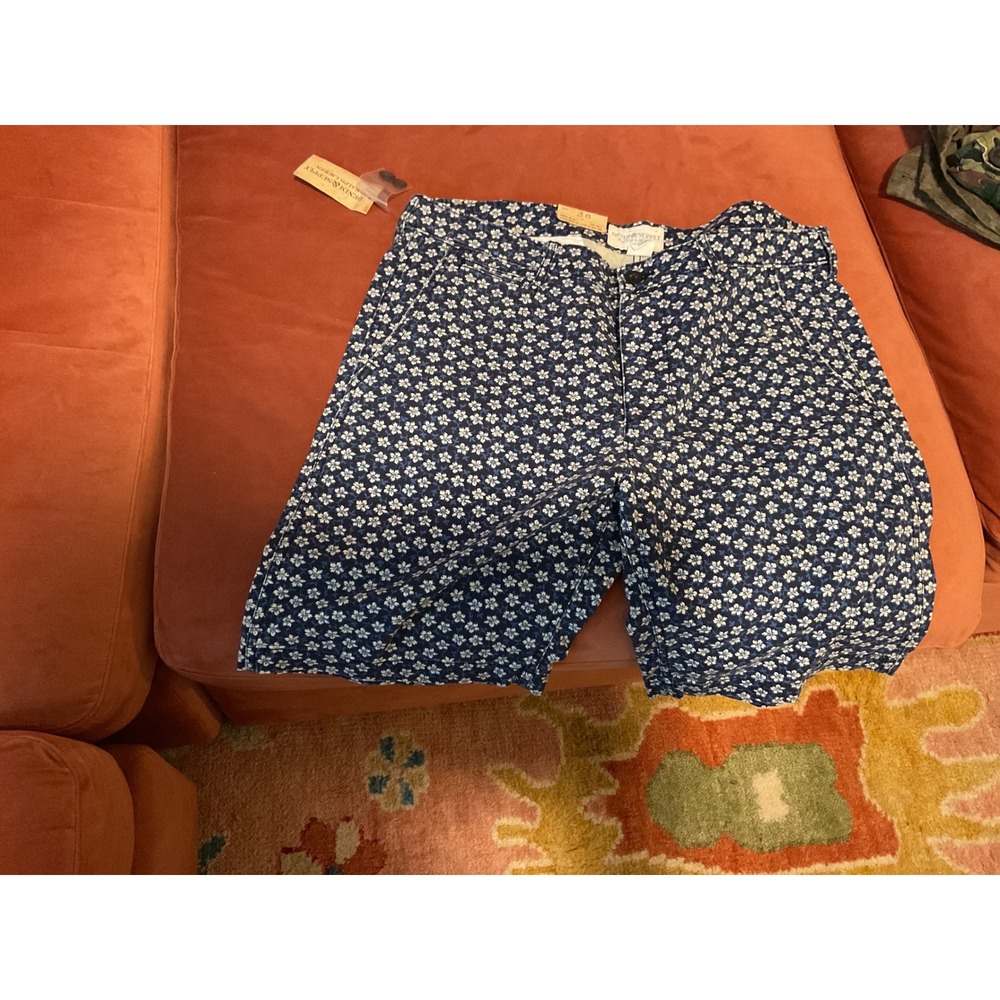 Denim & Supply Ralph Lauren Mens Blue Floral Print Shorts Size 36 NWT MW172 CORE - Picture 2 of 5